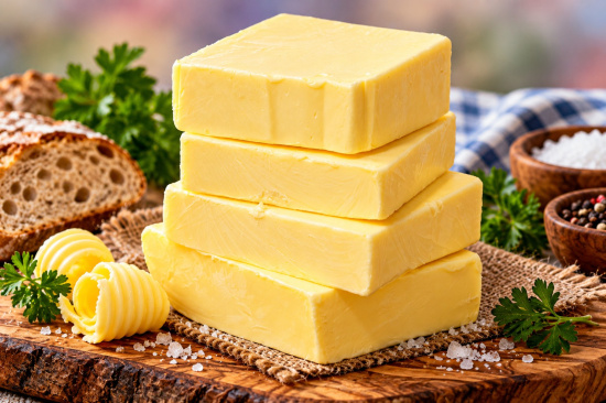 Rohmilchbutter aus Frankreich; Su�rahmbutter ungesalzen
