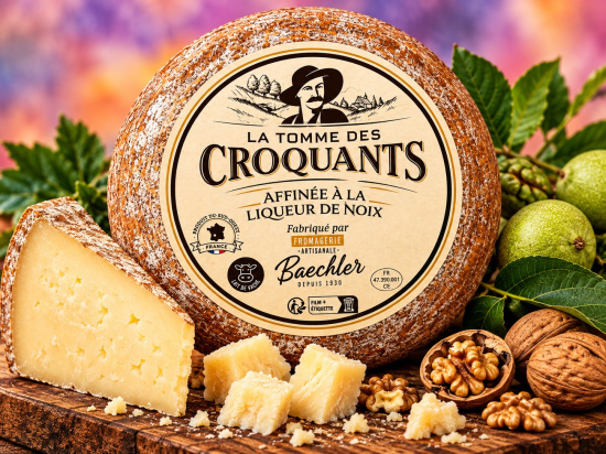 Franz�sischer Bergk�se, La Tomme des Croquants Affin�e � la Liqueur de Noix