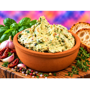 Curry Dip, mit Curry, Kr�utern, Senf, Schnittlauch, Paprika und Tomaten