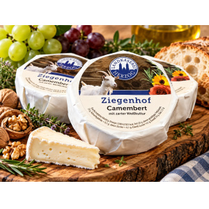 Ziegencamembert, feinw�rziger Weichk�se mit Charakter